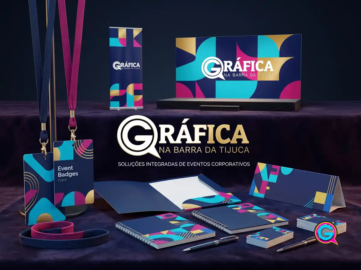 Produção de material gráfico para evento corporativo na Gráfica na Barra da Tijuca